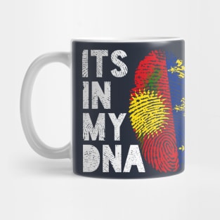 Its In My DNA Guadeloupe Flag Fingerprint Mug